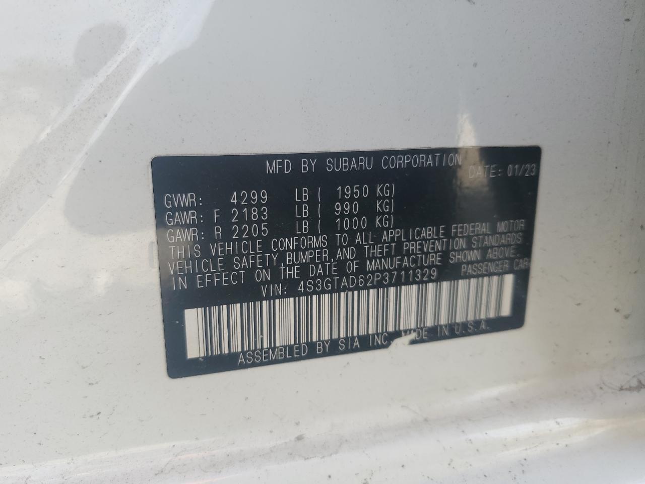 2023 SUBARU IMPREZA