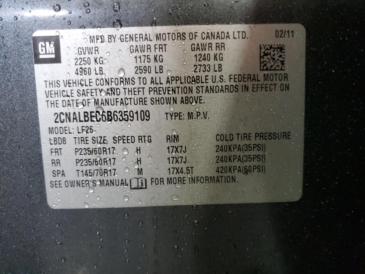2011 CHEVROLET EQUINOX