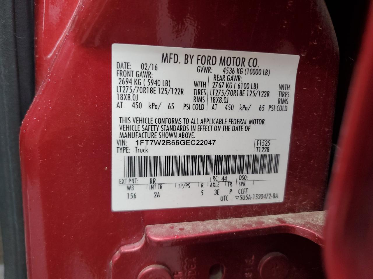 2016 FORD F-250