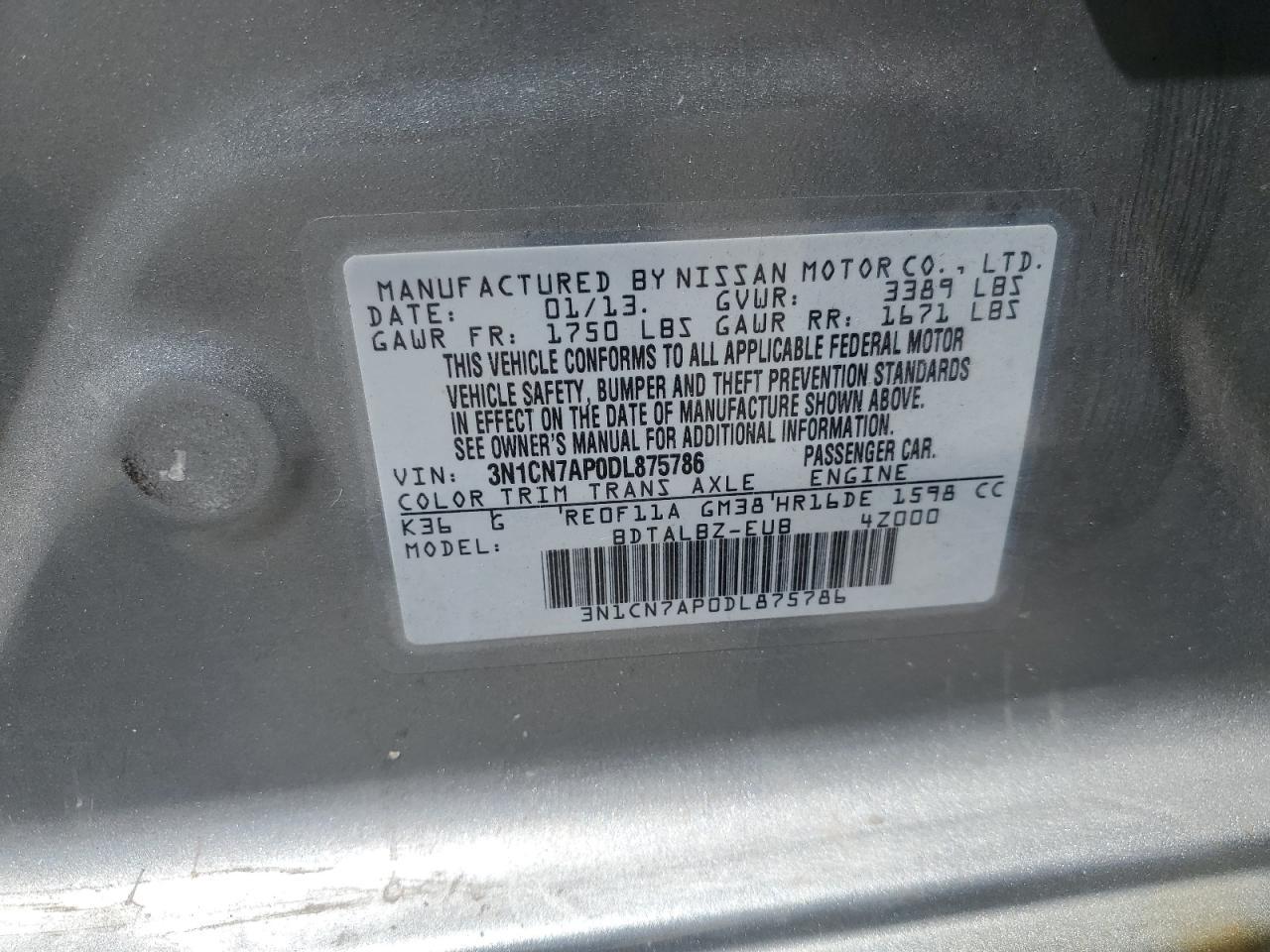 2013 NISSAN VERSA