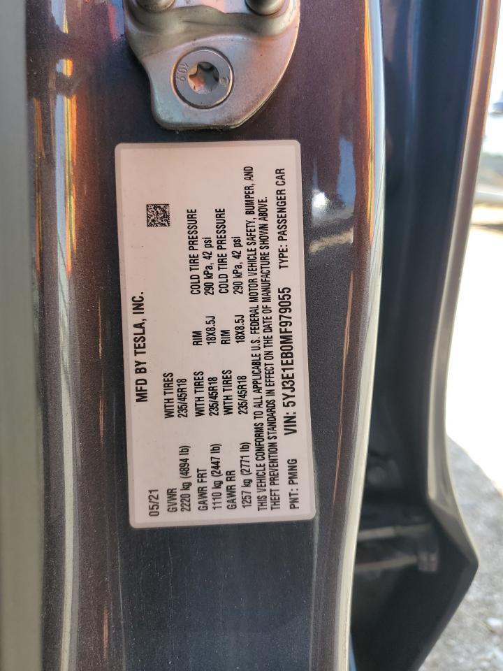 2021 TESLA MODEL 3