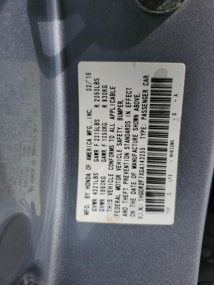 2016 HONDA ACCORD