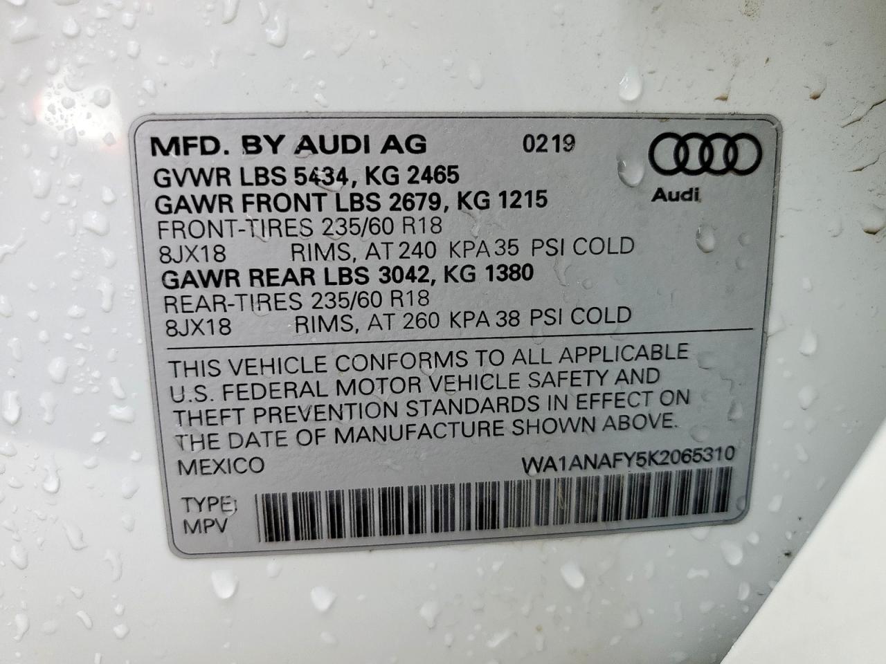 2019 AUDI Q5