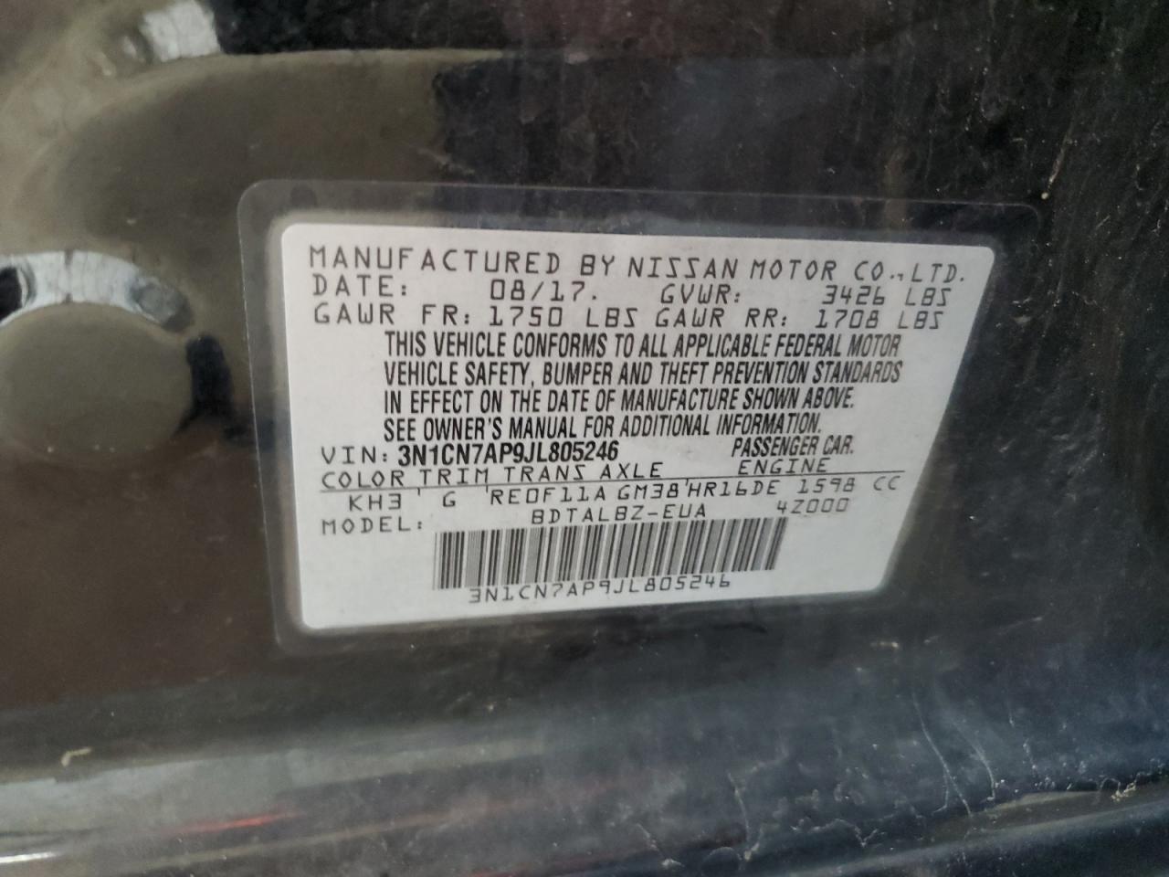 2018 NISSAN VERSA