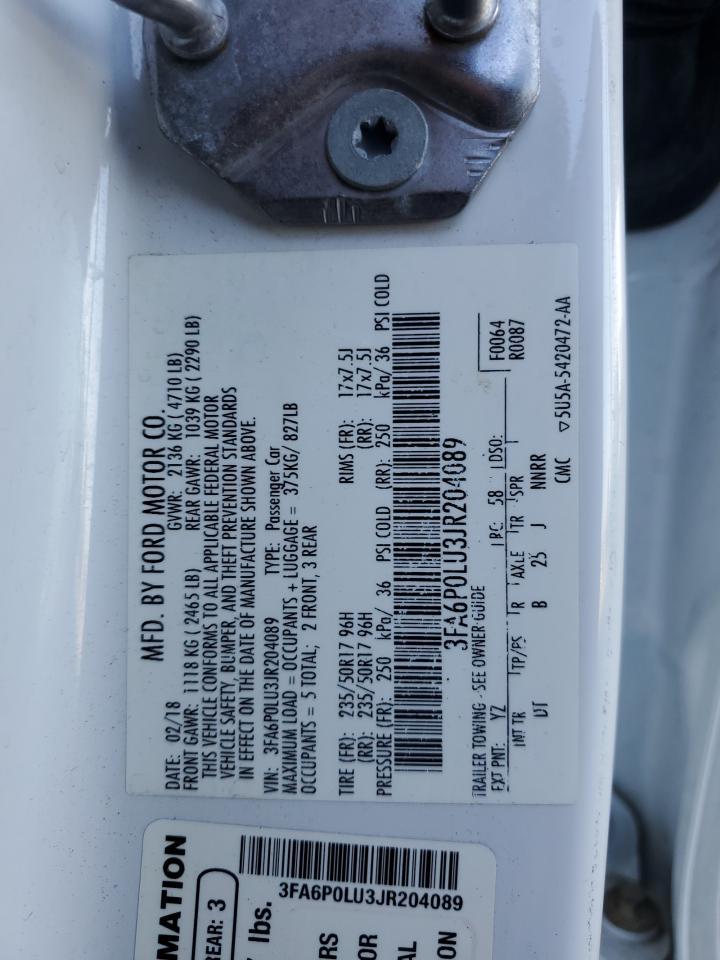 2018 FORD FUSION