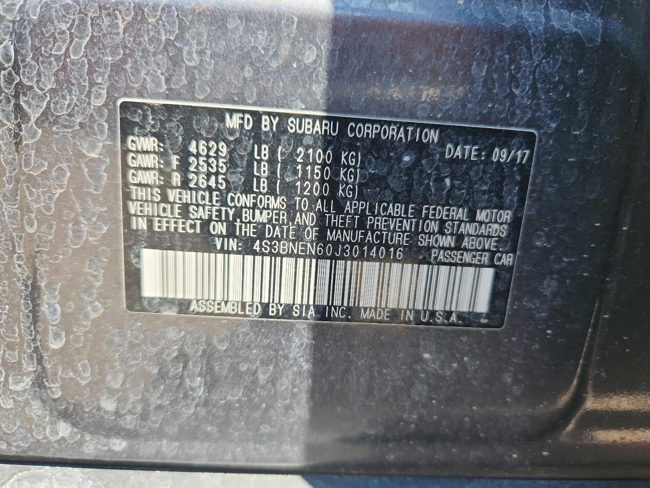 2018 SUBARU Legacy