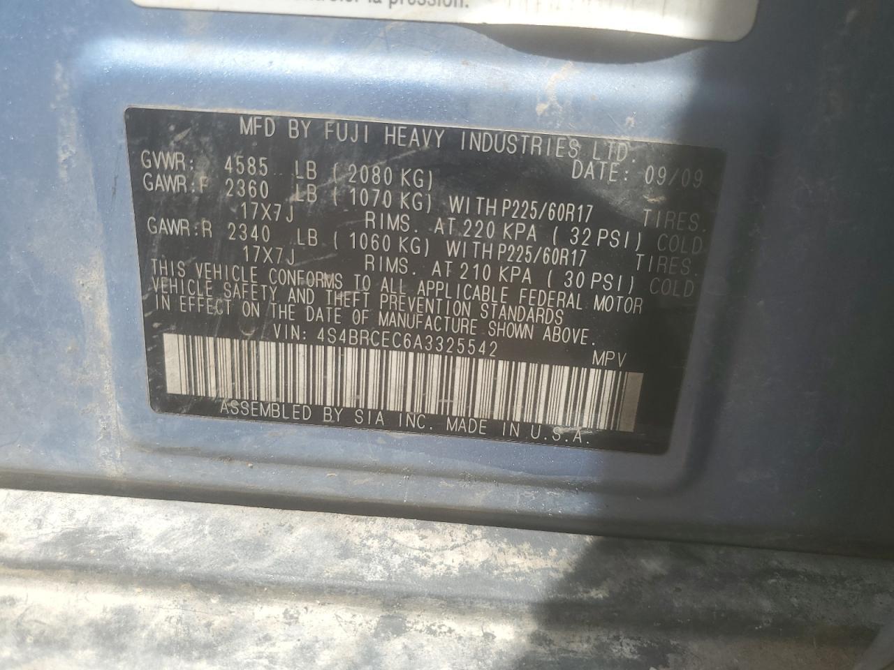 2010 SUBARU Outback