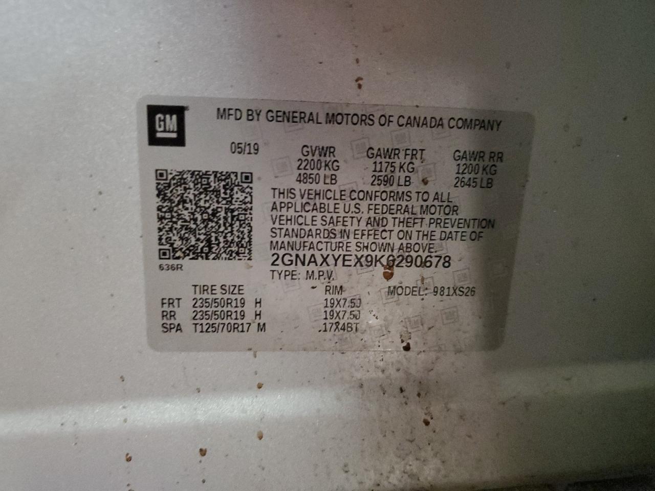 2019 CHEVROLET EQUINOX
