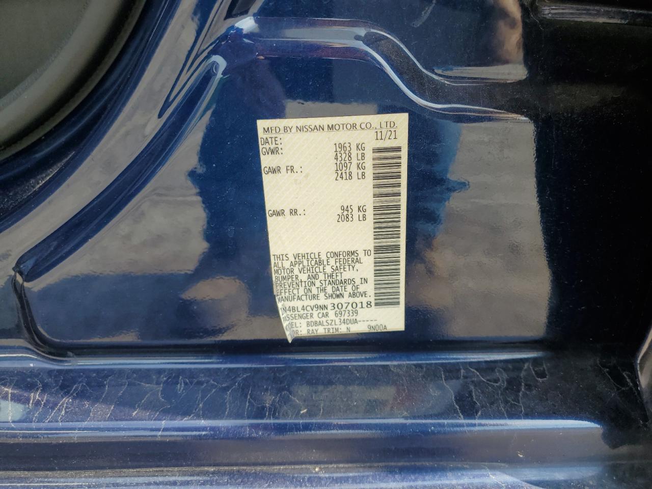 2022 NISSAN ALTIMA