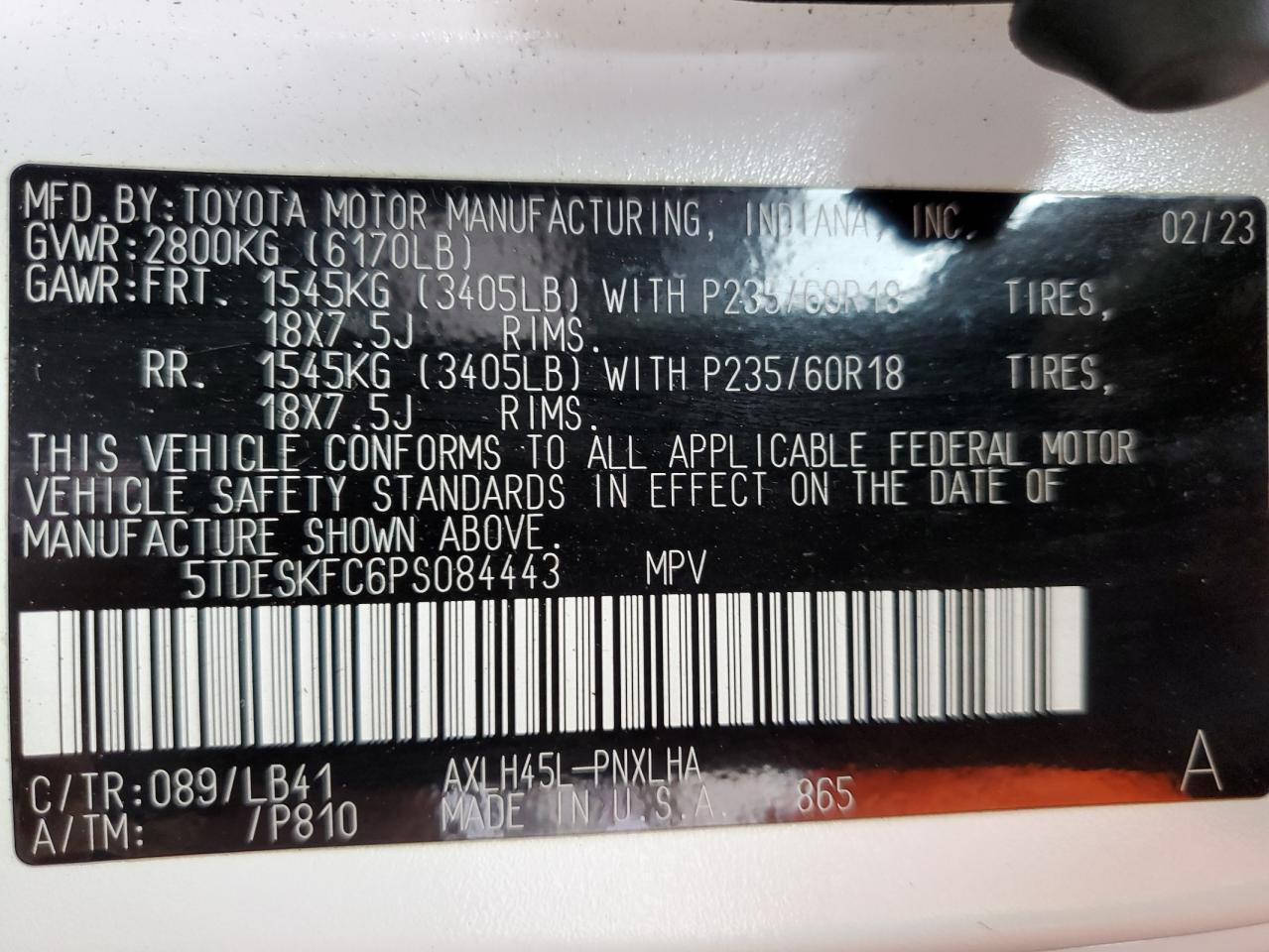 2023 TOYOTA SIENNA