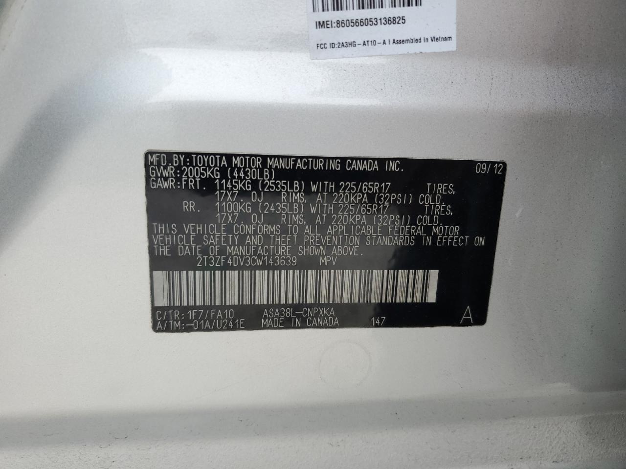 2012 TOYOTA RAV4