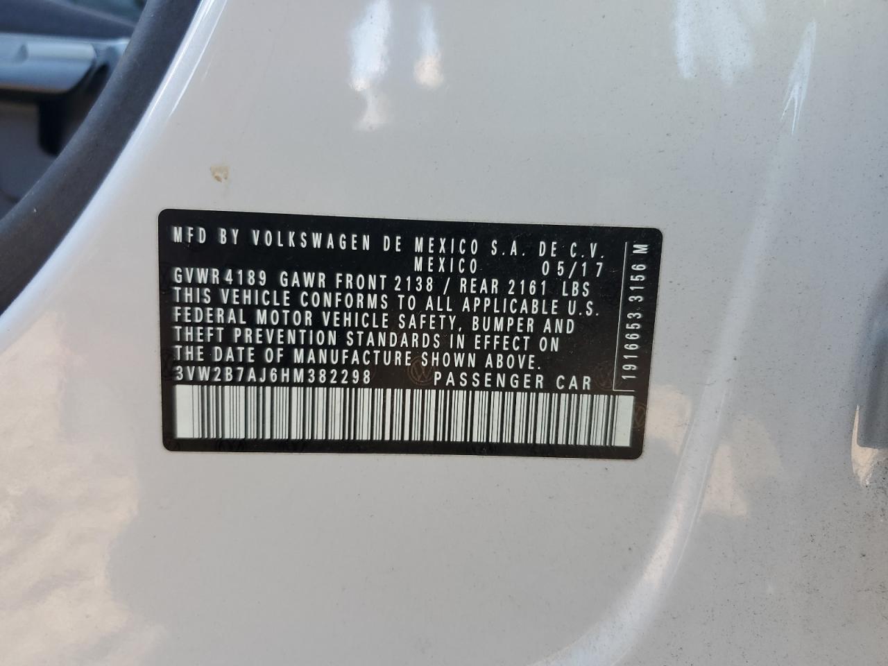 2017 VOLKSWAGEN JETTA