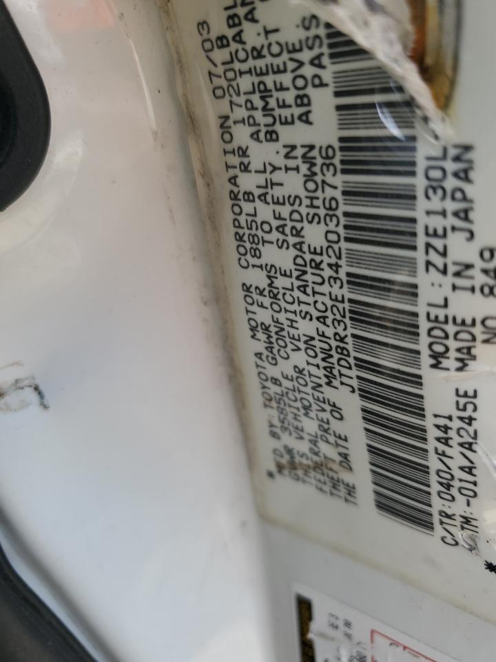 2004 TOYOTA COROLLA