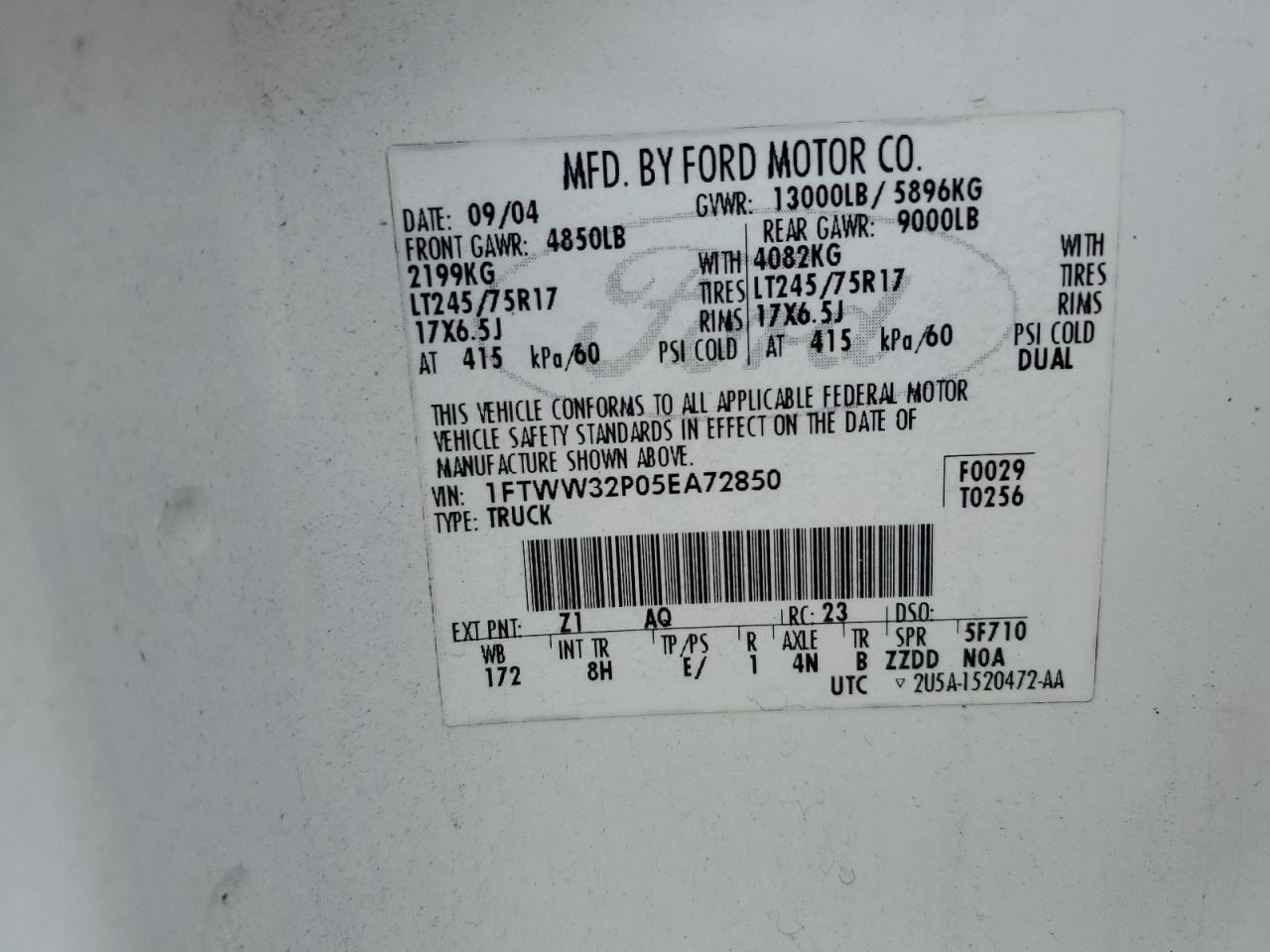 2005 FORD F-350