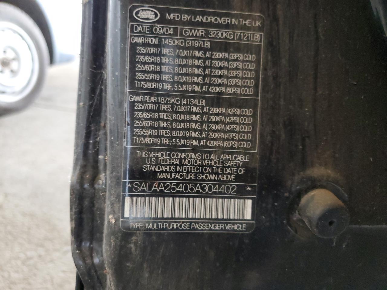 2005 LAND ROVER Lr3