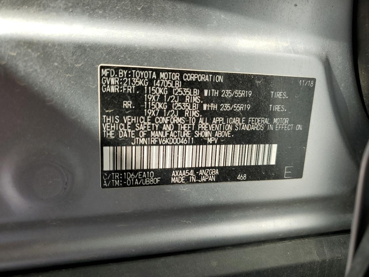 2019 TOYOTA RAV4