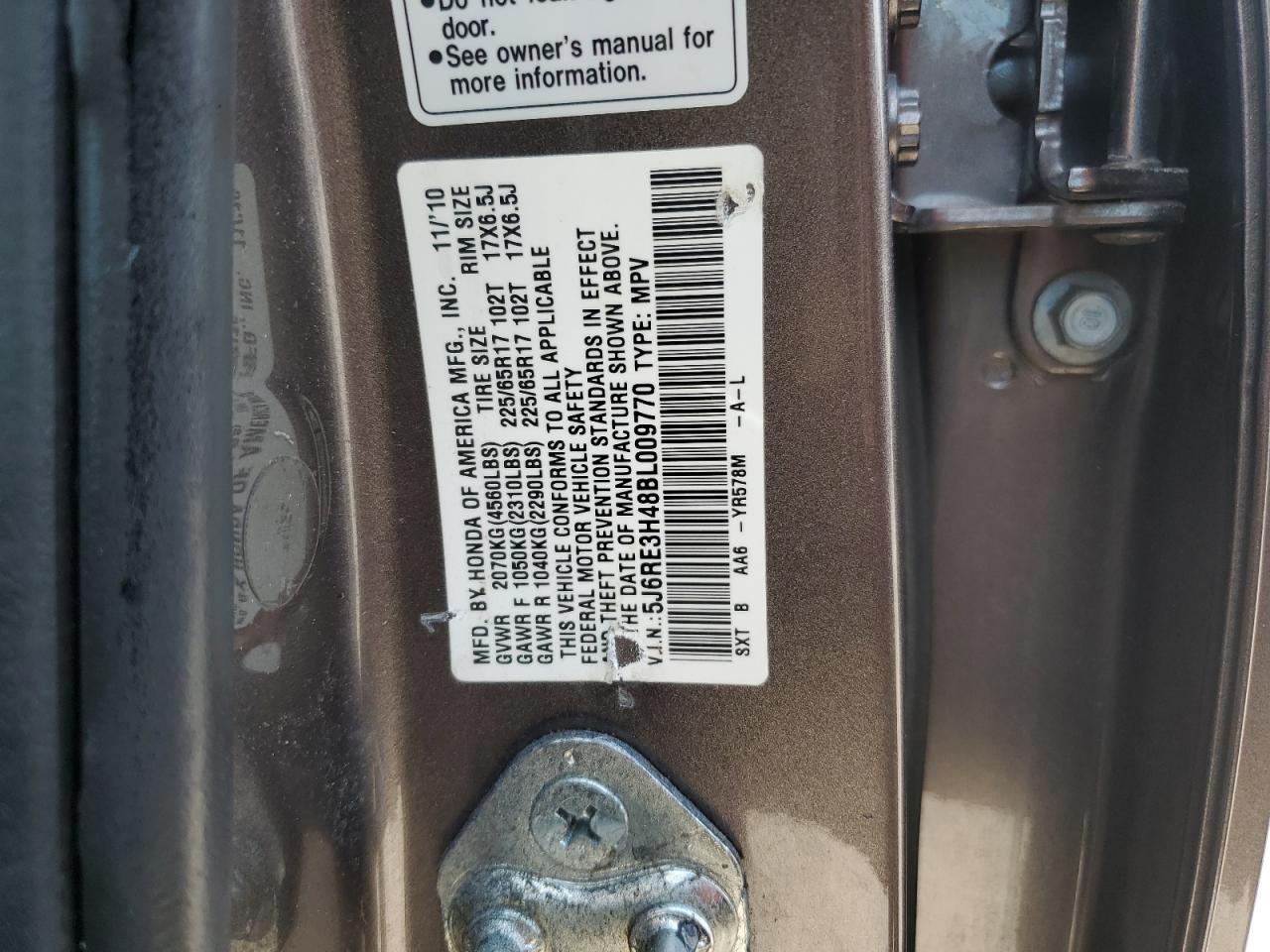2011 HONDA CR-V