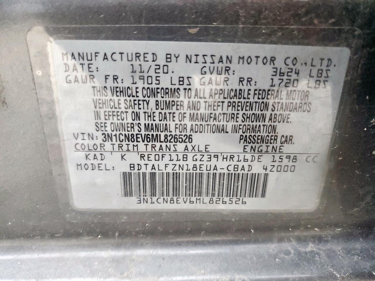 2021 NISSAN VERSA