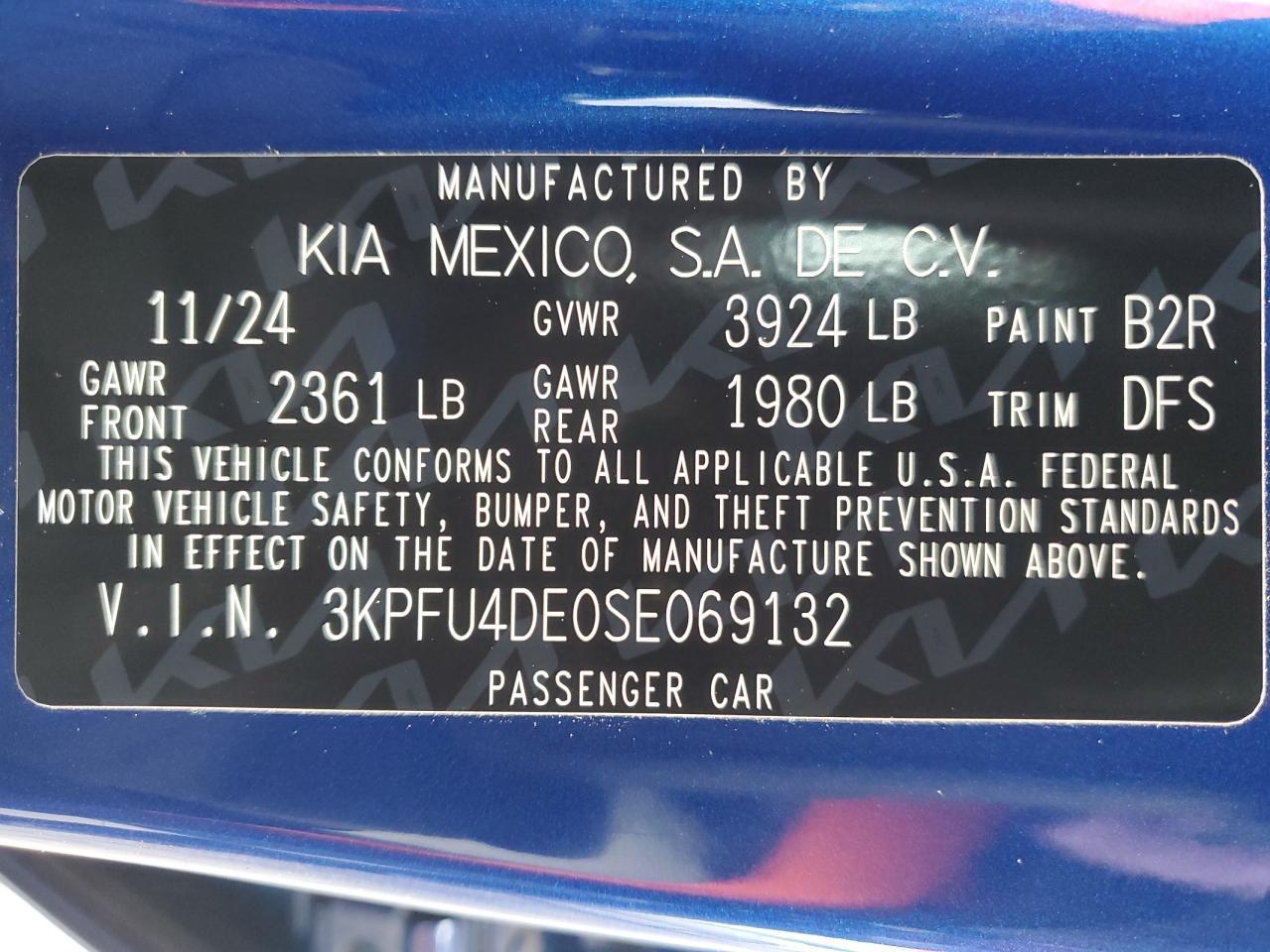 2025 KIA K4