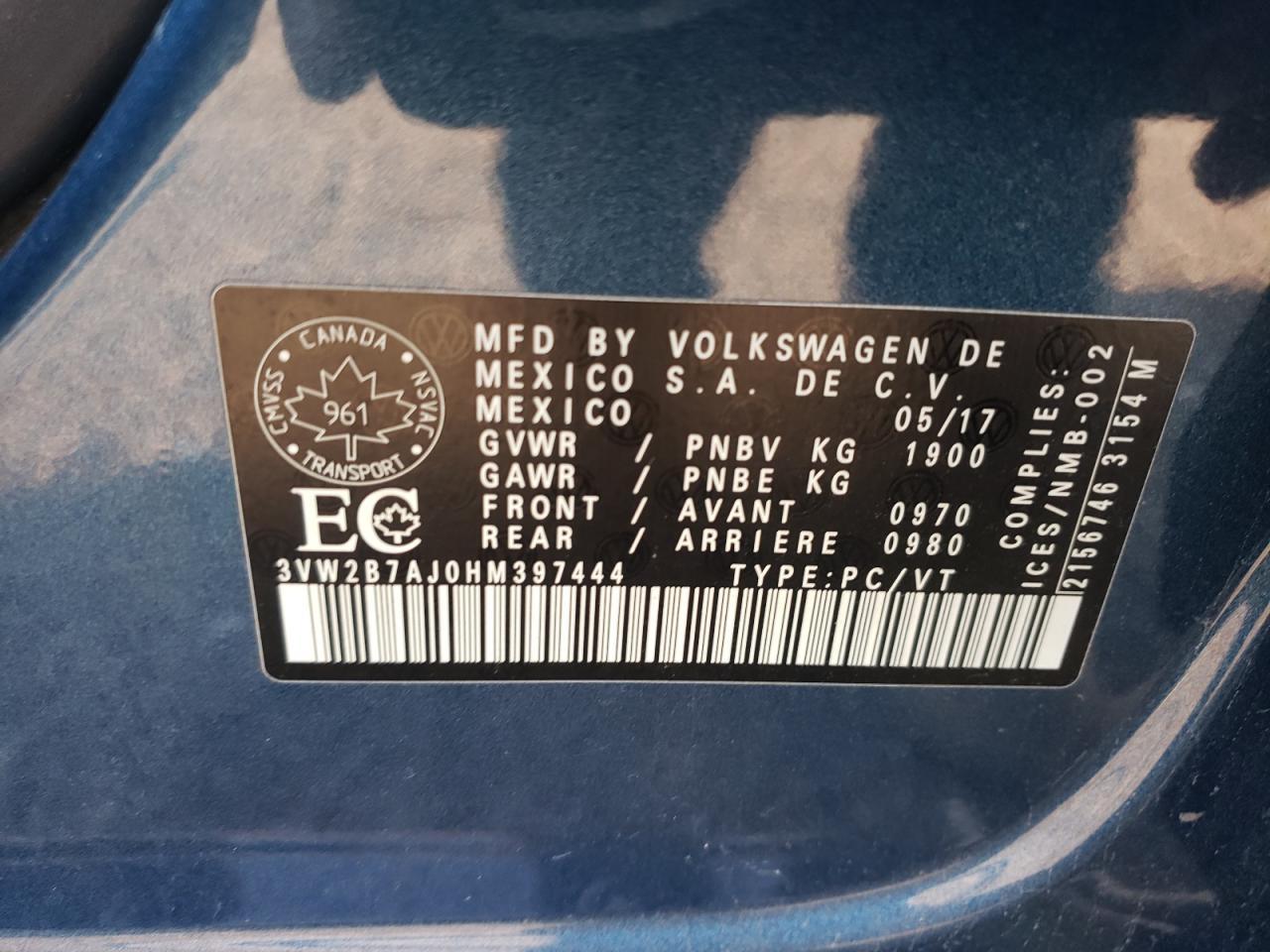 2017 VOLKSWAGEN JETTA
