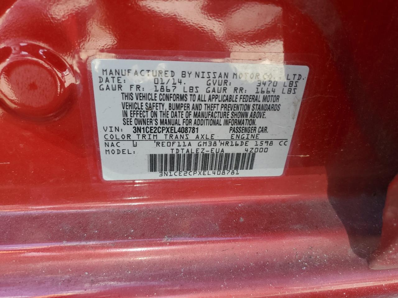 2014 NISSAN Versa Note