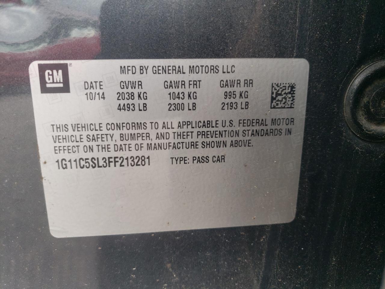 2015 CHEVROLET MALIBU