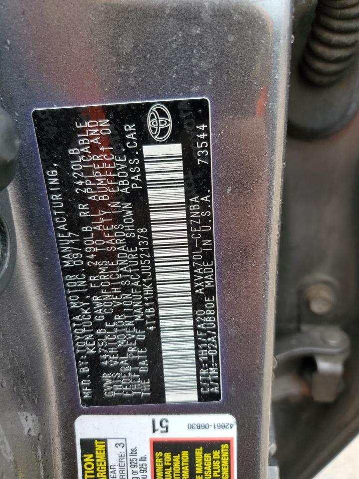2018 TOYOTA CAMRY