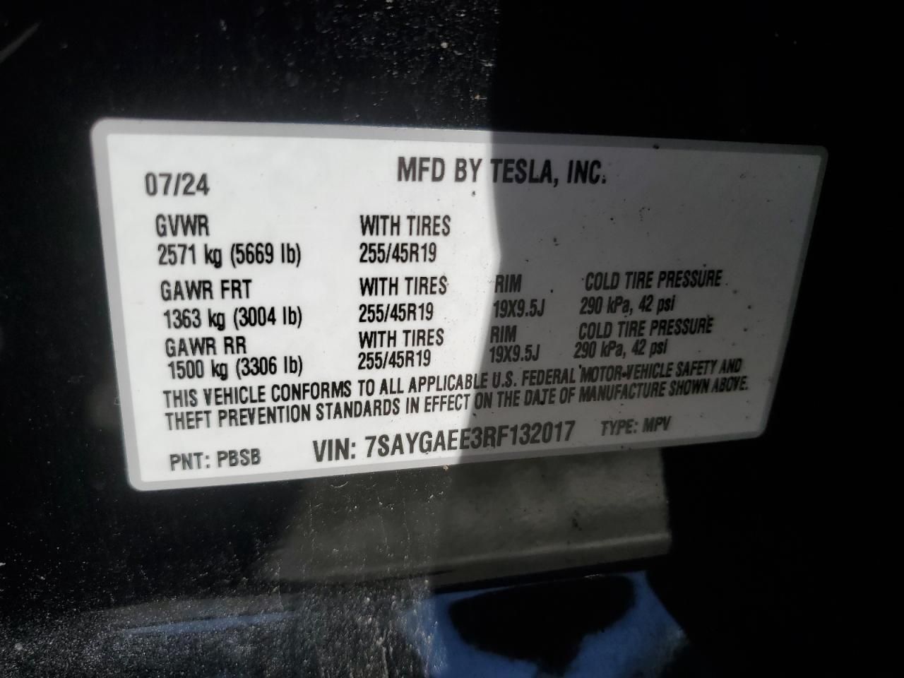 2024 TESLA MODEL Y