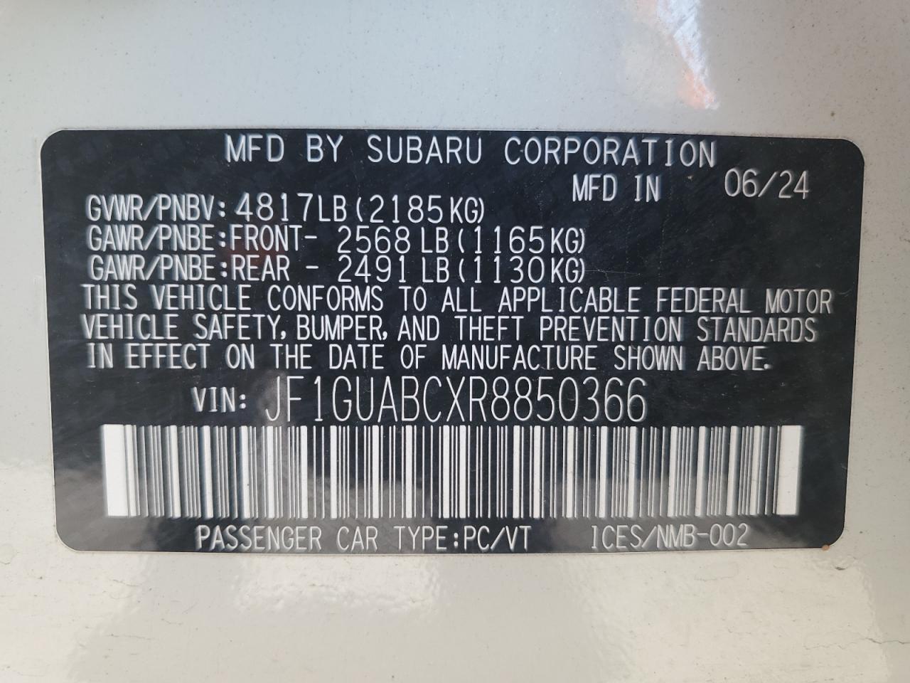 2024 SUBARU IMPREZA