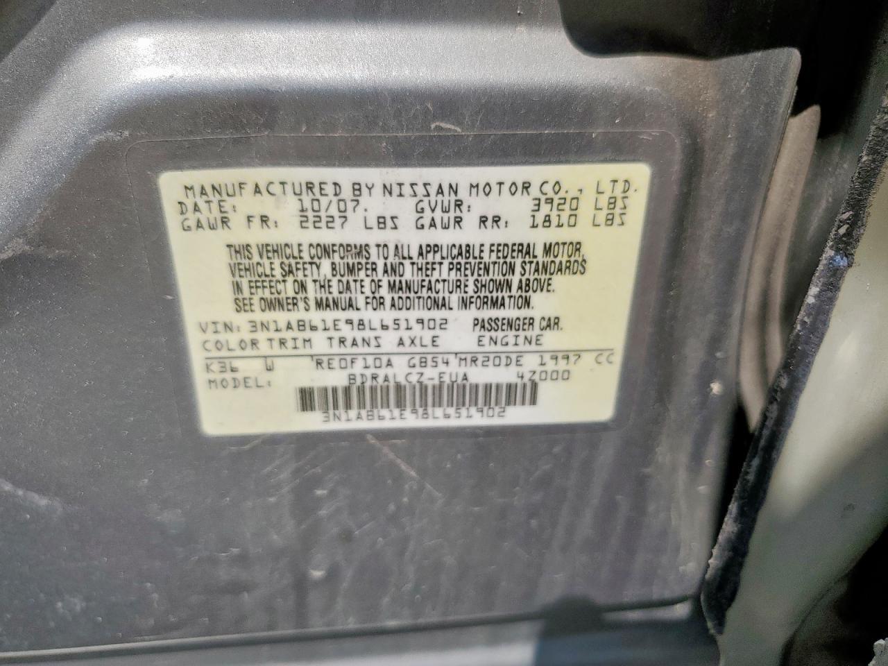 2008 NISSAN SENTRA