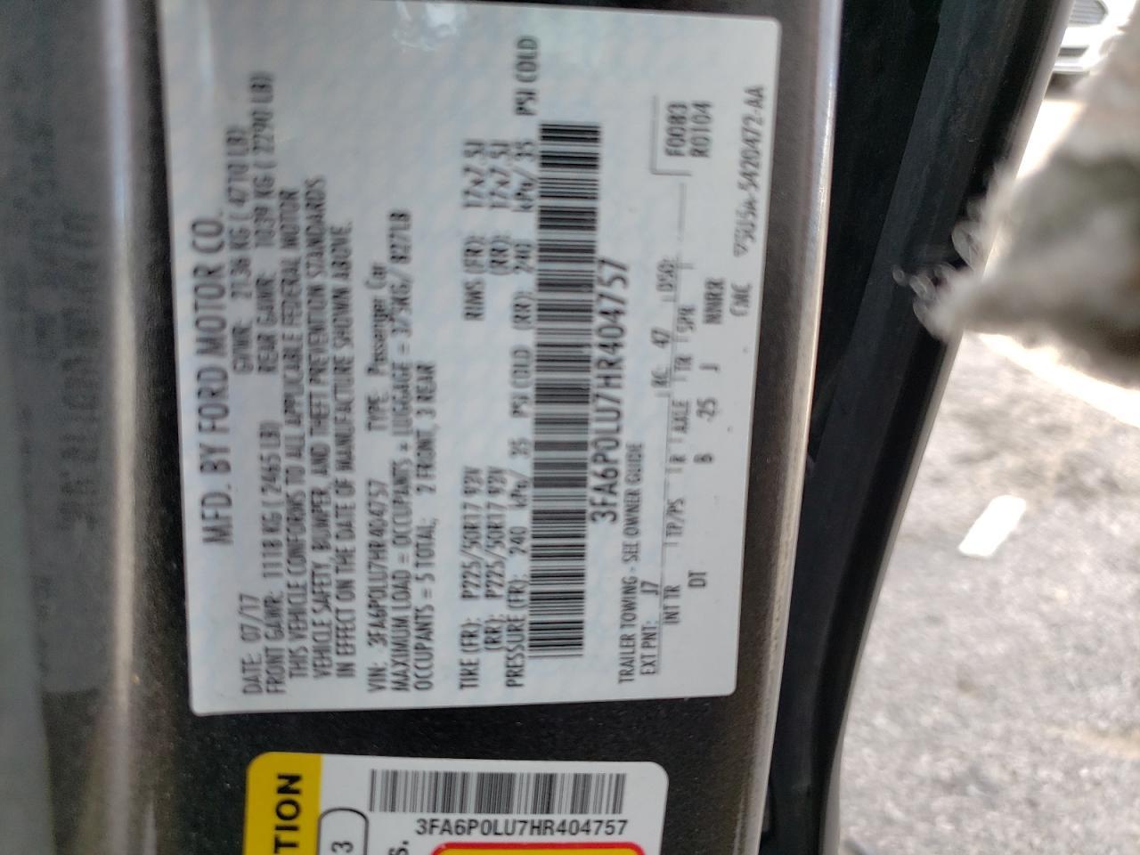 2017 FORD FUSION