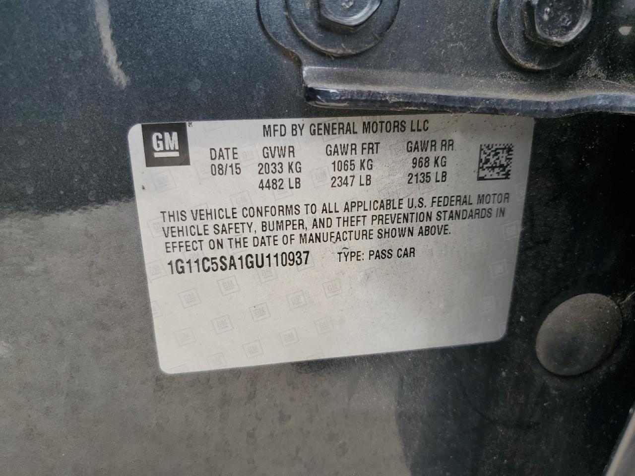 2016 CHEVROLET Malibu Limited