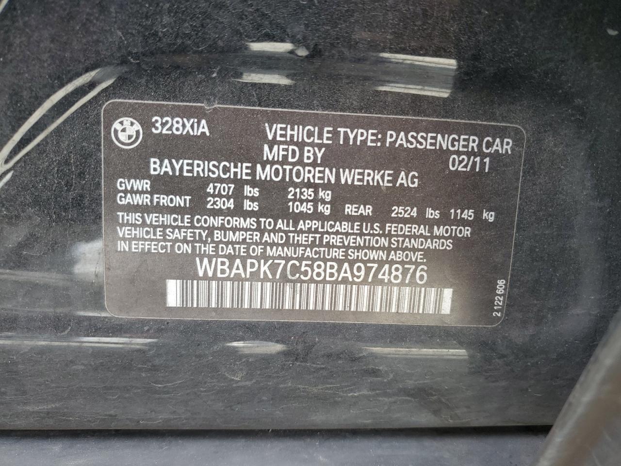 2011 BMW 3 SERIES