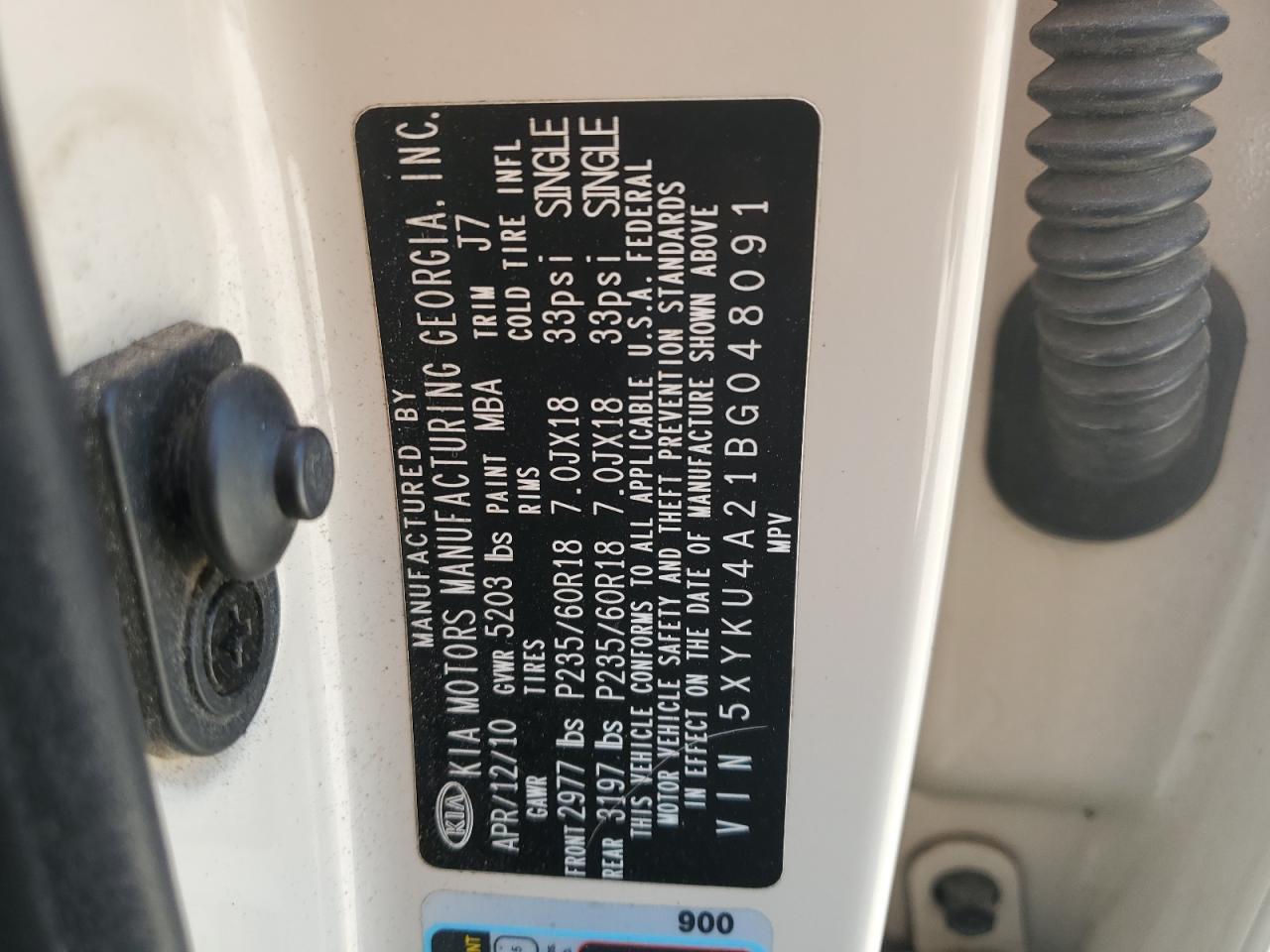 2011 KIA SORENTO