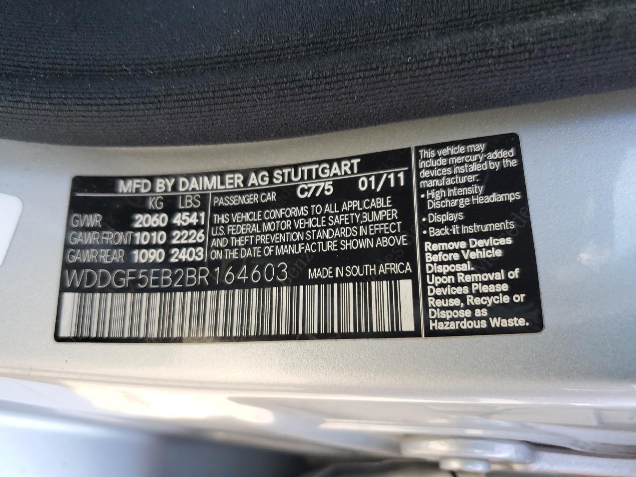 2011 MERCEDES-BENZ C-CLASS