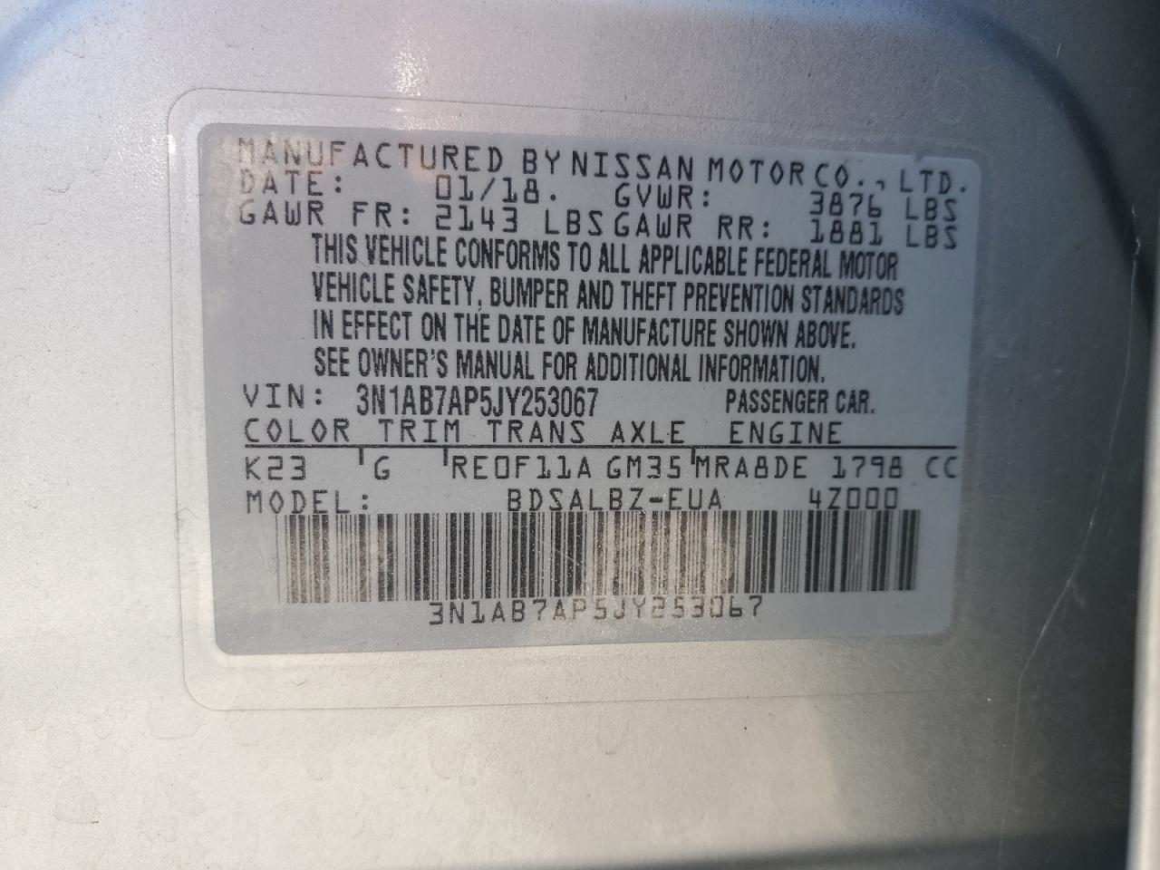 2018 NISSAN SENTRA