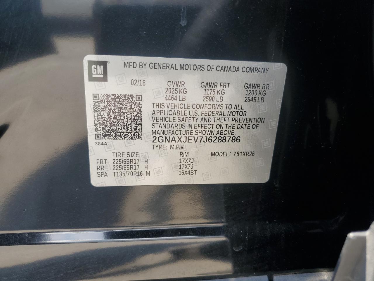 2018 CHEVROLET EQUINOX