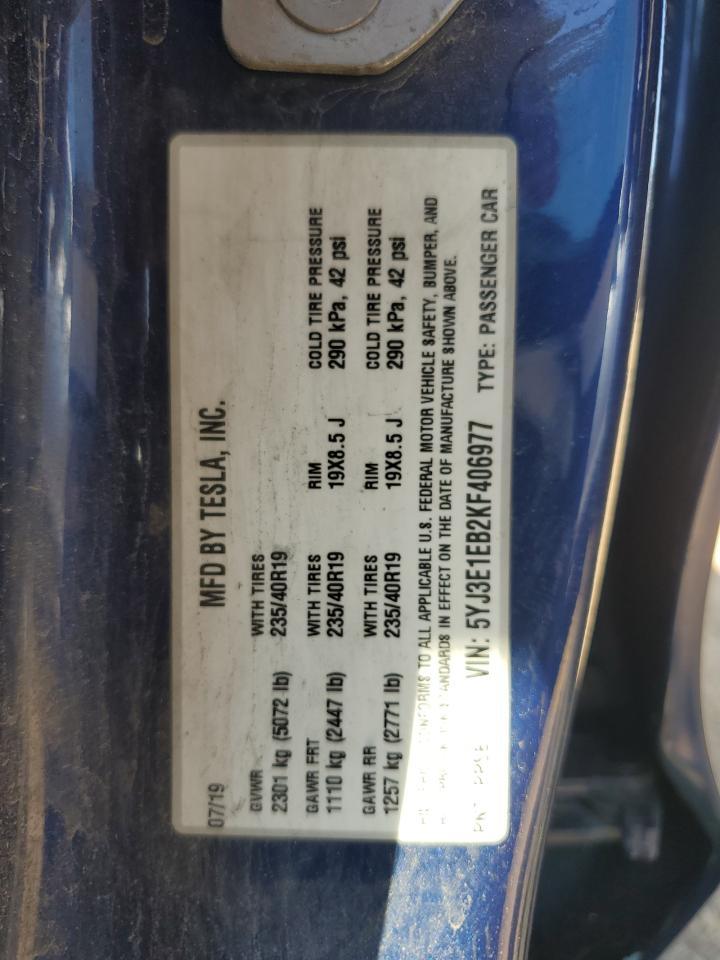 2019 TESLA MODEL 3