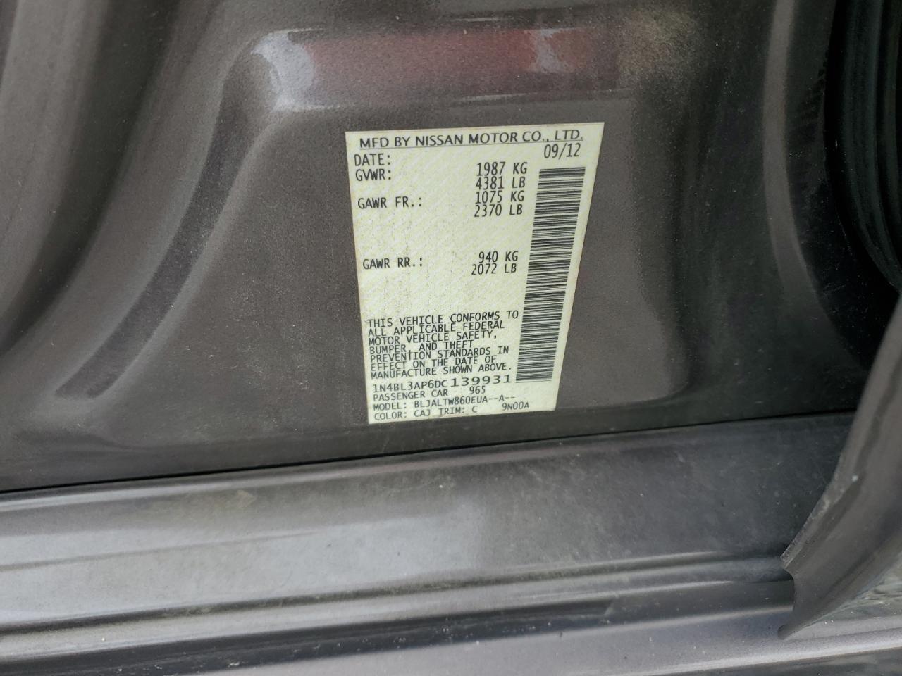 2013 NISSAN ALTIMA