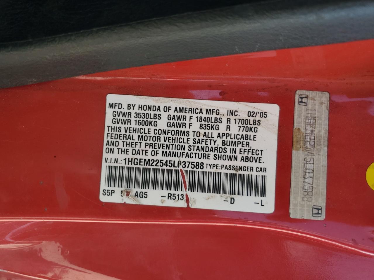 2005 HONDA CIVIC