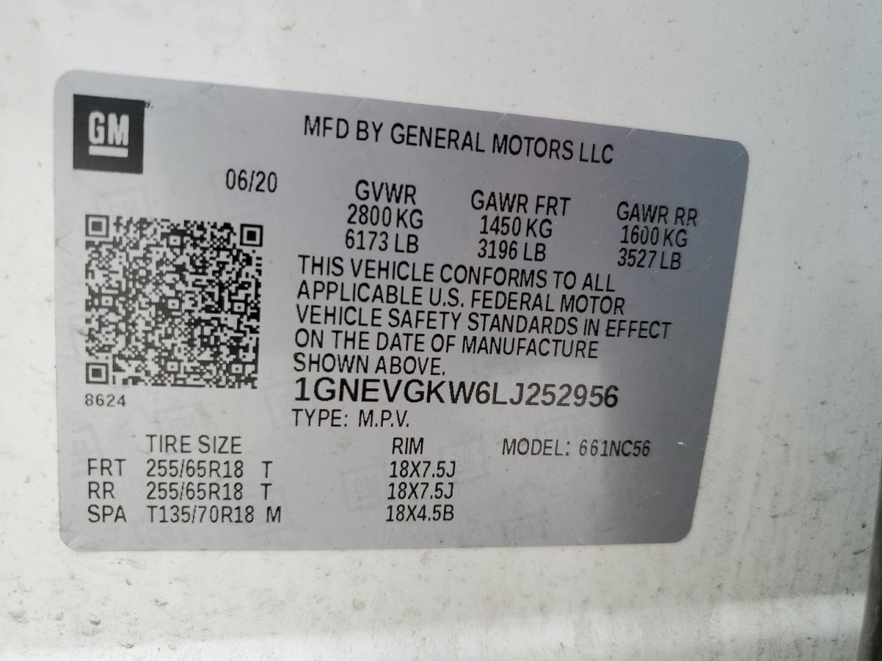 2020 CHEVROLET TRAVERSE