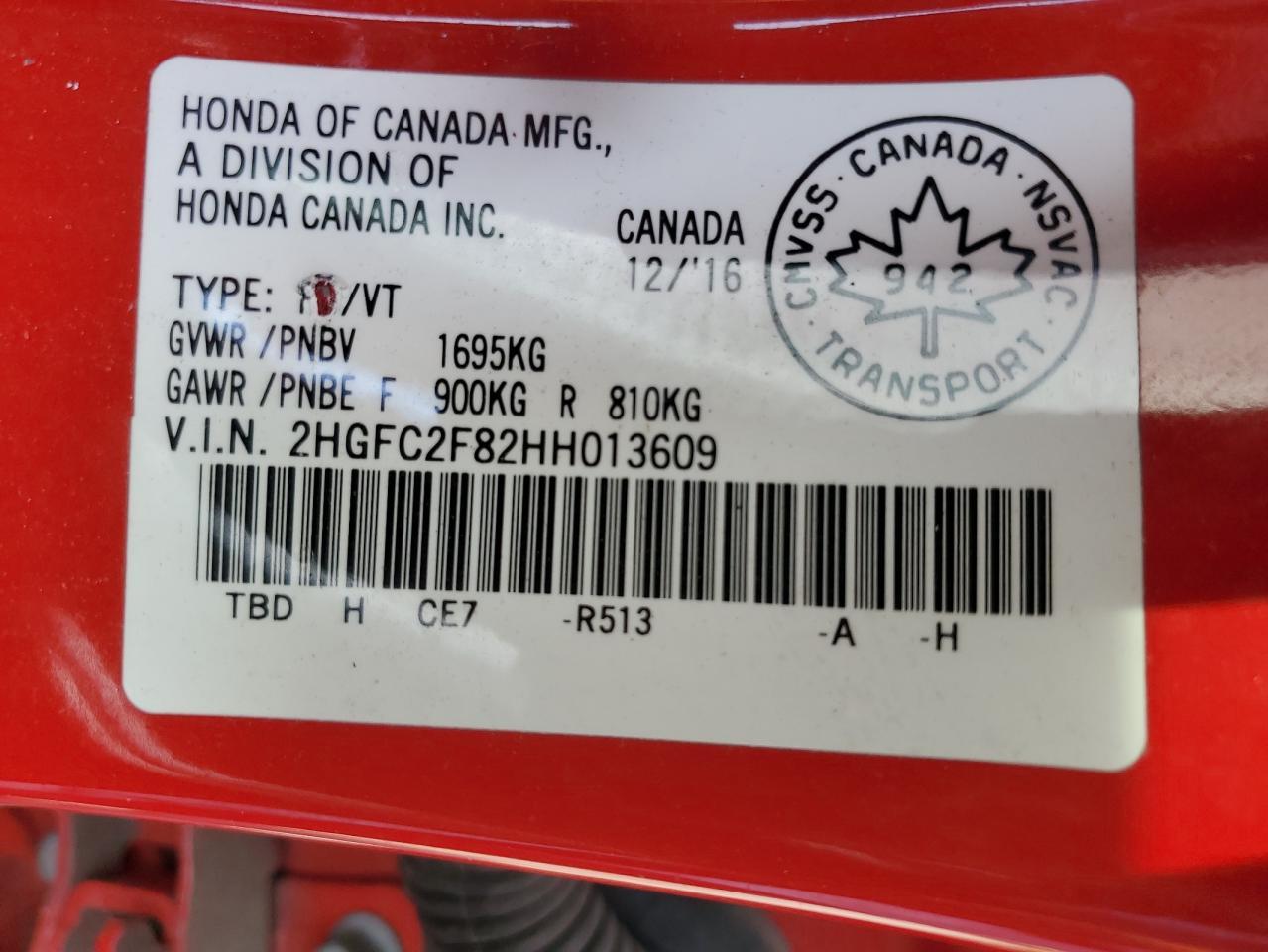 2017 HONDA CIVIC