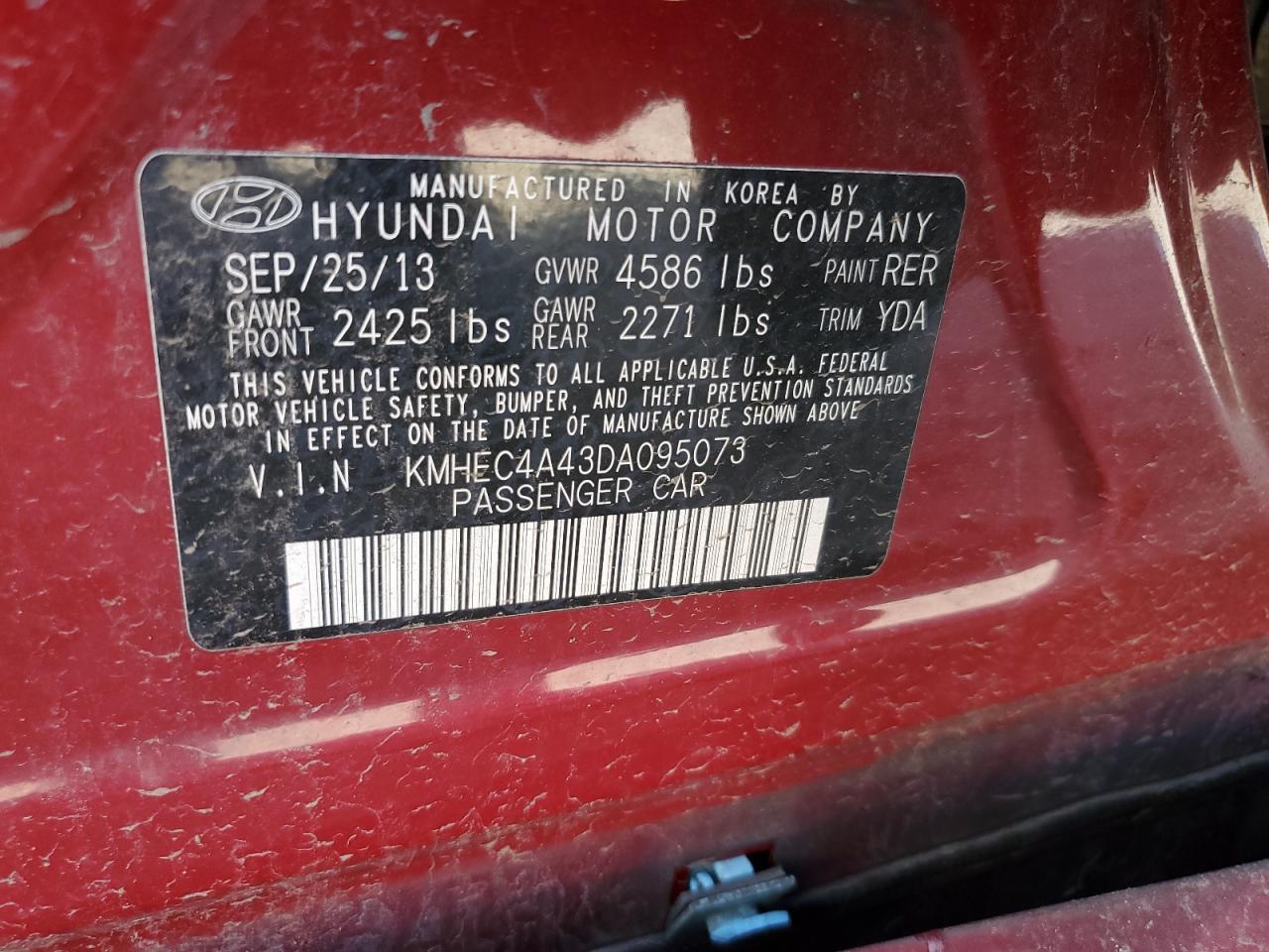 2013 HYUNDAI SONATA
