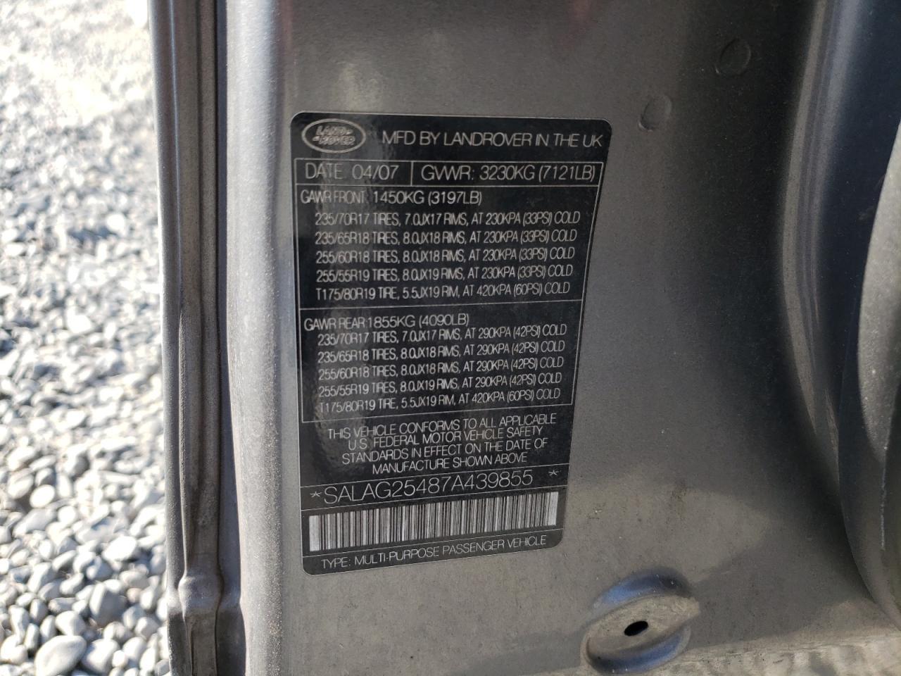 2007 LAND ROVER Lr3