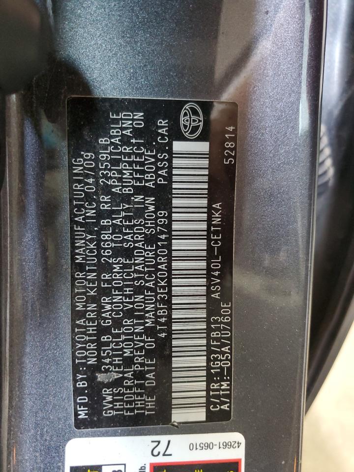 2010 TOYOTA CAMRY