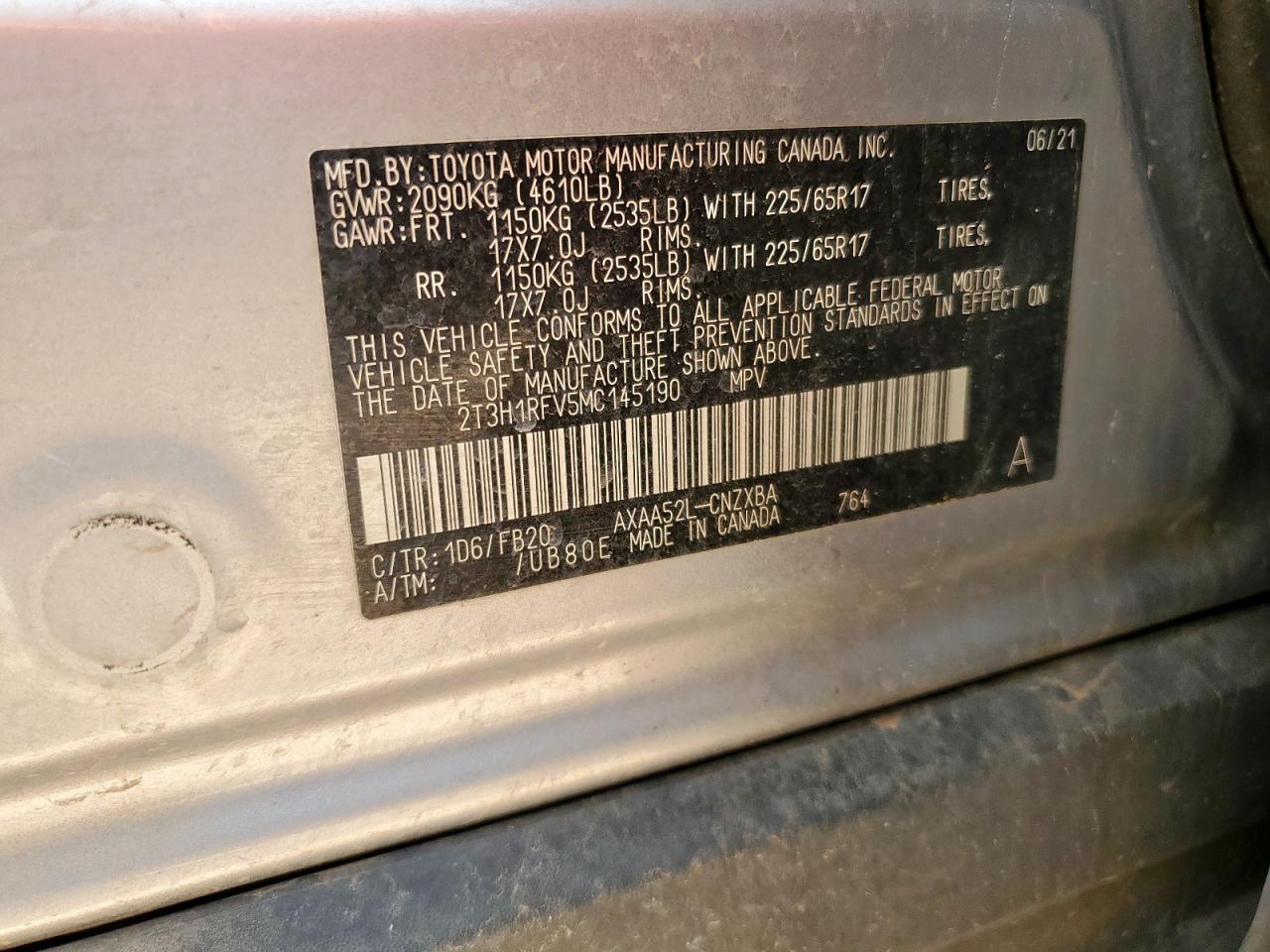 2021 TOYOTA RAV4