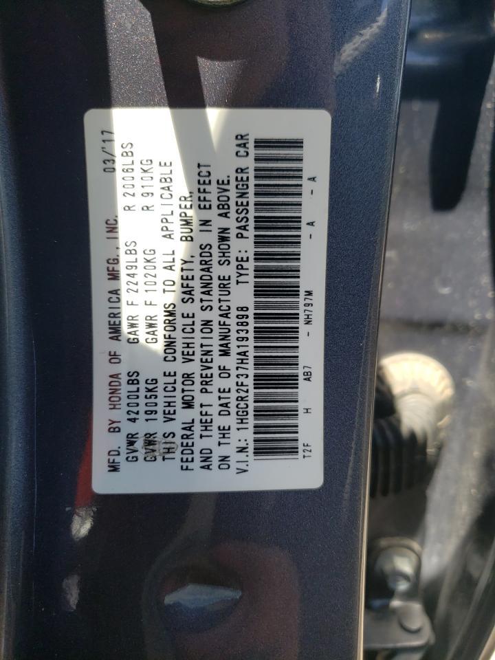 2017 HONDA ACCORD