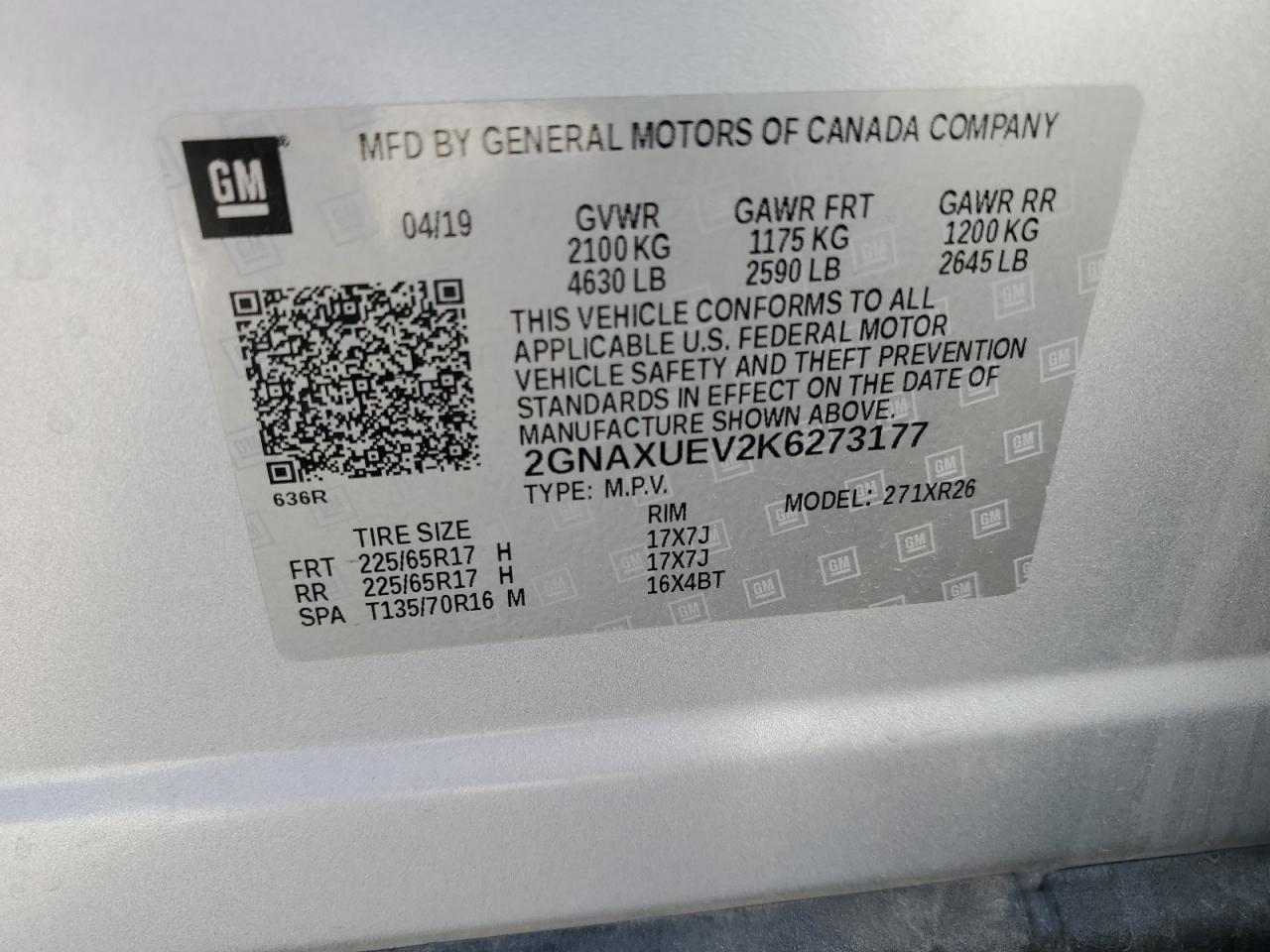 2019 CHEVROLET EQUINOX