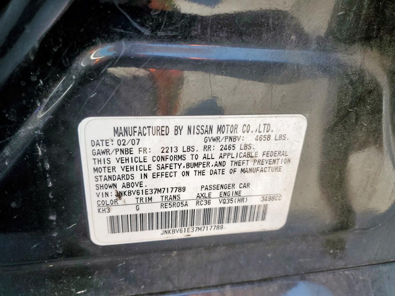 2007 INFINITI G35