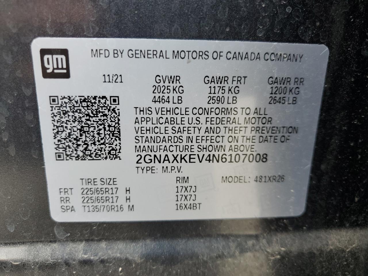 2022 CHEVROLET EQUINOX